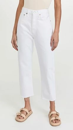 Coupon 🔔 Promo 🤩 AGOLDE 90's Crop: Mid Rise Loose Straight 👖 👖 Jeans Element 🌟 ✔️