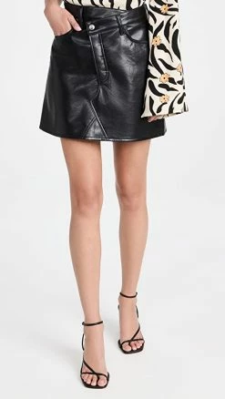 Brand new 🎁 Best Sale 🔥 AGOLDE Recycled Leather Criss Cross 👗 👗 Skirt Detox 🎁 ⭐