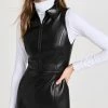 Flash Sale 🎁 Buy ✔️ Alice + Olivia Ellis Zip Faux Leather 👗 👗 Dress Black 🔥 🧨