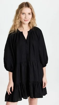 Discount β Discount 𧨠Apiece Apart Mini Mitte π π Dress Black π π€©