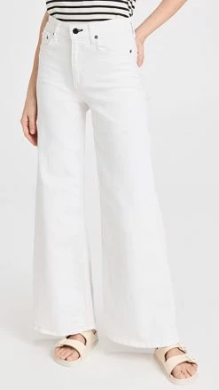 Best Sale 🌟 Promo ⌛ ASKK NY Wide Leg 👖 👖 Jeans Ivory 🧨 👏