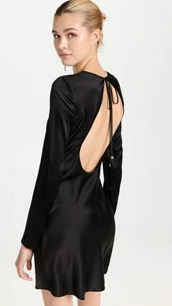 Best Sale ⌛ Best Sale 🎁 Alexander Wang Silk Keyhole Back 👗 👗 Dress Black 🎉 😍