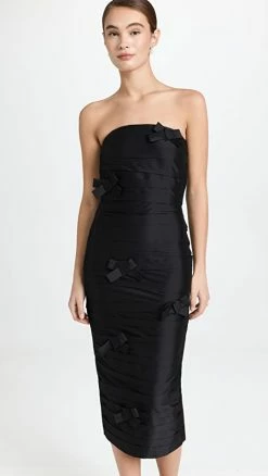 Buy ⌛ Cheap 🔥 Bernadette Midi 👗 👗 Dress Taffi Black 🎁 🔔