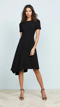 Discount 😉 Cheap 👏 Black Halo Olcay Asymmetrical 👗 👗 Dress Black ✨ ✔️