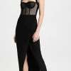 Hot Sale 🥰 Budget 🔥 Black Halo Malvina Gown Black/Black 🎉 🔥