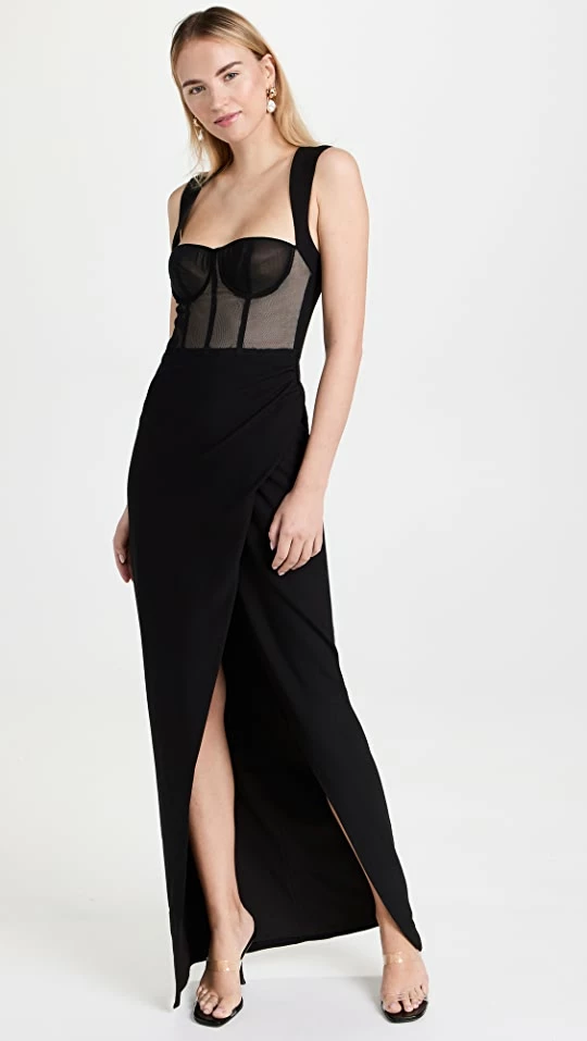 Hot Sale π₯° Budget π₯ Black Halo Malvina Gown Black/Black π π₯ 1 Hot Sale π₯° Budget π₯ Black Halo Malvina Gown Black/Black π π₯