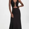 Hot Sale 🧨 Cheap 💯 Christopher Esber Plunge Neckline Polar Orbit 👗 👗 Dress Black 🌟 🤩