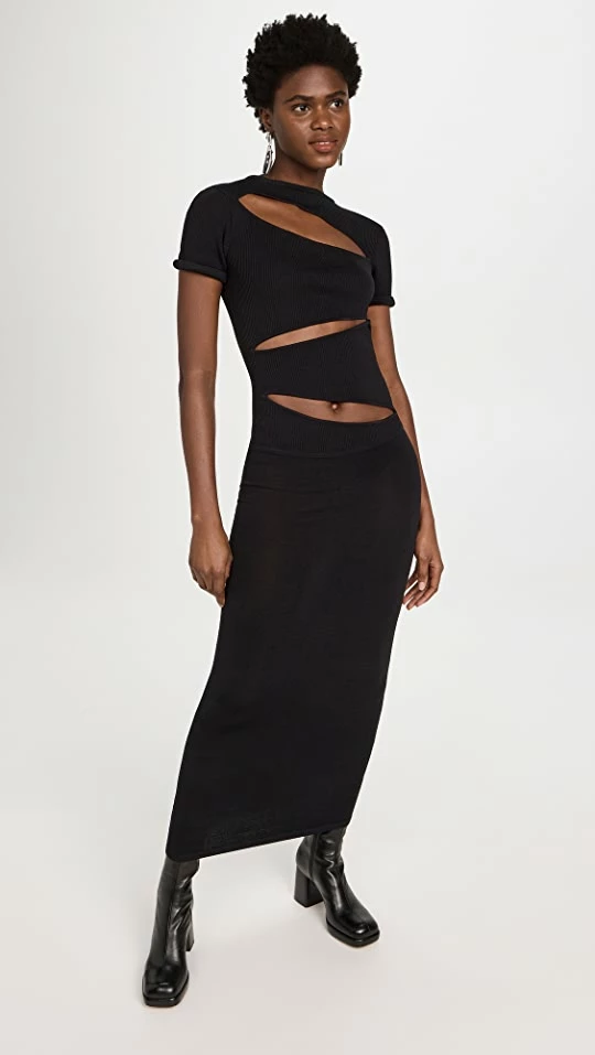 Outlet π New π Christopher Esber Slash Tee Knit π π Dress Black β π 1 Outlet π New π Christopher Esber Slash Tee Knit π π Dress Black β π