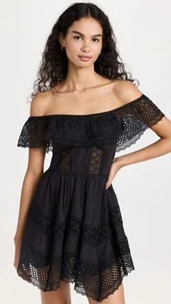 Hot Sale π₯ Coupon π Charo Ruiz Vaiana Off Shoulder π π Dress Black π π