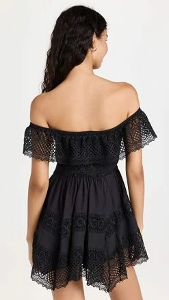 Alternative view of Hot Sale 🔥 Coupon 🔔 Charo Ruiz Vaiana Off Shoulder 👗 👗 Dress Black 👏 👏