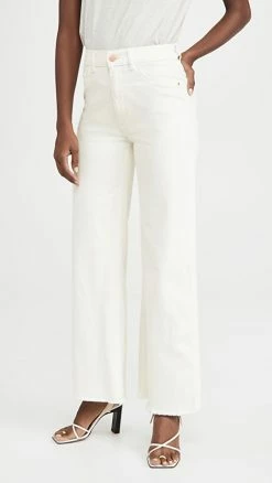 Cheap 😍 Best deal 🎁 DL1961 Hepburn Wide Leg High Rise 👖 👖 Jeans Eggshell ❤️ 🎉
