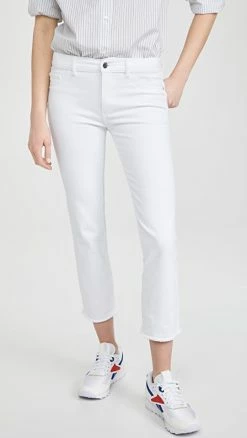 Deals 🔥 Best Sale 🥰 DL1961 Mara Mid Rise Instasculpt Ankle Straight 👖 👖 Jeans Milk 🥰 🥰