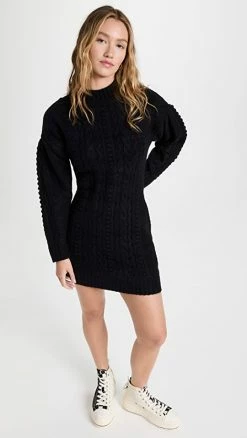 Best Sale 🎉 Buy 🌟 525 Airspun Cable 👗 👗 Dress Black 🥰 🎉