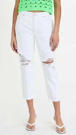 Cheap 😀 Buy ✔️ Good American Good Girlfriend Petite 👖 👖 Jeans White035 😍 🧨