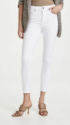 Cheapest 👏 Deals 💯 Good American Good Legs Crop 👖 👖 Jeans White001 🛒 👍