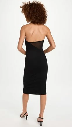Alternative view of Cheapest 🌟 Best reviews of ✔️ Victor Glemaud Halter Midi 👗 👗 Dress Black ✨ 👍