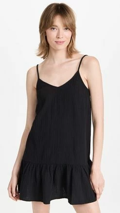 Best reviews of ⭐ Deals 🔥 MONROW Gauze Sleeveless Easy 👗 👗 Dress Black ⭐ 👍