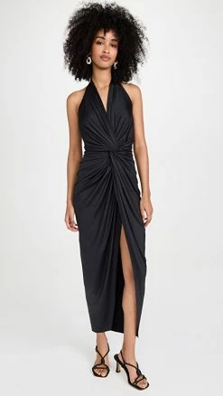 Discount 😀 Hot Sale 😉 Just BEE Queen Playa Twist Front 👗 👗 Dress Black 🥰 🎁