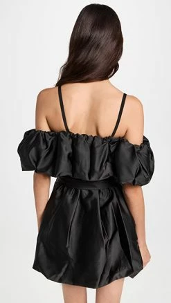 Discount 😍 Outlet ✔️ Jonathan Simkhai Astoria Duchess Satin Off Shoulder Mini 👗 👗 Dress Black 👍 ✨ -ALC shop jondb310111cd2d 1666796092732 2 0. UX540 . QL90