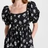 Best deal 👏 Cheapest 😍 KITRI Olga Floral Mini 👗 👗 Dress Black Mono Floral ⭐ ⭐