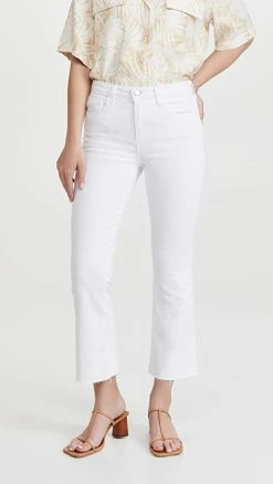 Buy π Best reviews of π L'AGENCE Kendra Crop Flare π π Jeans Blanc π― βοΈ