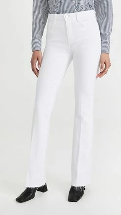 Cheapest π Best deal π L'AGENCE Ruth Straight Raw Hem π π Jeans Blan β€οΈ π