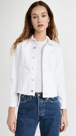Outlet 🔔 Best Sale 🔥 L'AGENCE Janelle Slim Jacket Blanc 👍 🤩