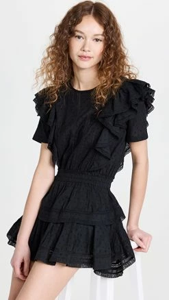 Brand new 🥰 Buy ✨ LoveShackFancy Natasha 👗 👗 Dress Black 💯 👍