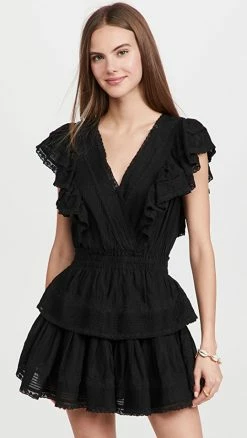 Best Sale ✔️ Best reviews of 🎁 LoveShackFancy Gwen 👗 👗 Dress Black ✨ ⌛