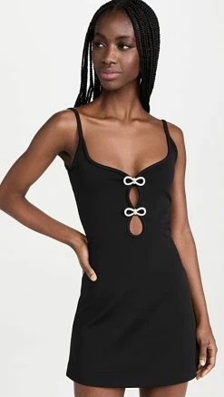 Best reviews of ✔️ Brand new 👍 MACH & MACH Crystal Bow Cutout Black Mini 👗 👗 Dress 🎁 🎉