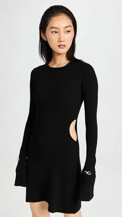 Best Pirce 🤩 Cheap 🤩 MACH & MACH Mini 👗 👗 Dress With Crystal Bow Details Black 🎁 😉