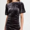 Coupon 👏 Best Pirce 😀 Scotch & Soda Fitted Short Sleeved 👗 👗 Dress Black Bean 🧨 ❤️