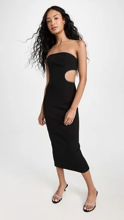 Buy π― Best Sale β¨ MISHA Azzura Bonded Crepe π π Dress Black β¨ π§¨