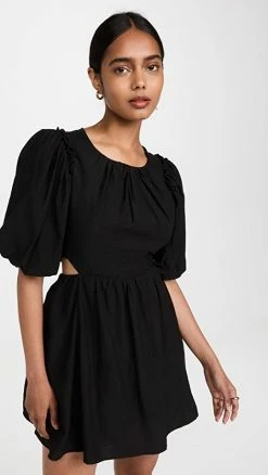 Top 10 🔥 Wholesale 🎉 Moon River Puff Sleeve 👗 👗 Dress Black 🔥 🔥