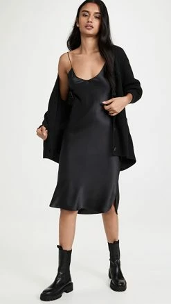 Flash Sale ✨ Best Sale ✨ Nili Lotan Short Cami 👗 👗 Dress Black 👏 🎁