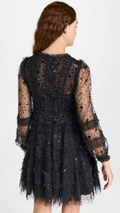 Alternative view of Cheap 🛒 Hot Sale 🥰 Needle & Thread Violet Shimmer Micro Mini 👗 👗 Dress Graphite ✔️ 💯