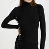 Budget 💯 Hot Sale 🔥 Paco Rabanne Turtleneck Knit 👗 👗 Dress Black 😀 🎁