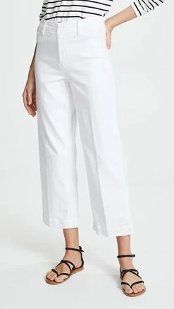 Deals ⌛ Coupon 🌟 PAIGE Nellie Culotte 👖 👖 Jeans Crisp White ❤️ 🔔