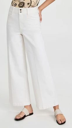 Wholesale 🎉 Discount 🌟 PAIGE High-Rise 👖 👖 Jeans Soft Ecru ❤️ ⭐