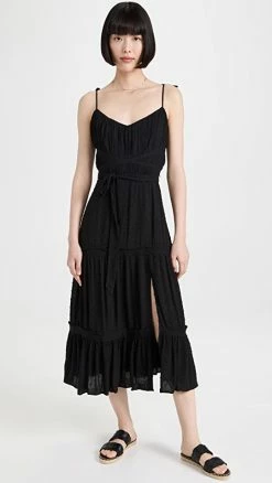 Hot Sale 👏 Outlet ✨ PAIGE Inesa Midi 👗 👗 Dress Black 🥰 🎉