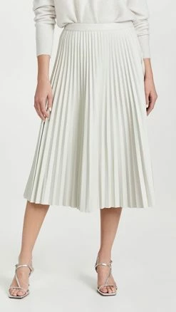 Flash Sale ⌛ Wholesale 💯 Proenza Schouler White Label Faux Leather Pleated 👗 👗 Skirt Off White 🎁 💯
