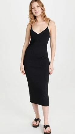 Outlet 👍 Buy 🎉 Rag & Bone Asher Backless Rib 👗 👗 Dress Black 🔥 ✔️