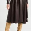 Best deal 😍 Cheap ⭐ Rebecca Taylor Vegan Leather Midi Wrap 👗 👗 Skirt Deep Port ⌛ 🤩