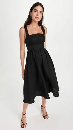 Promo ⌛ Cheap ❤️ Reformation Tagliette 👗 👗 Dress Black 🤩 🎉