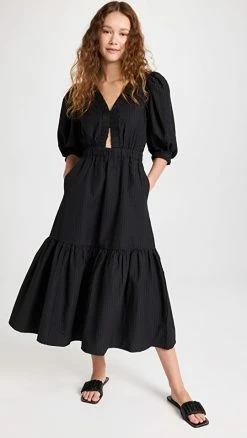 Budget 🌟 Buy ✨ Sea Sevyn Solid Cut-Out 👗 👗 Dress Black 🥰 😀