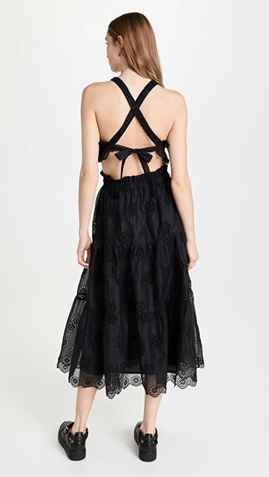 Flash Sale β€οΈ New π― Sea Blaine Eyelet Apron π π Dress Black π π 2 Flash Sale β€οΈ New π― Sea Blaine Eyelet Apron π π Dress Black π π - Image 2