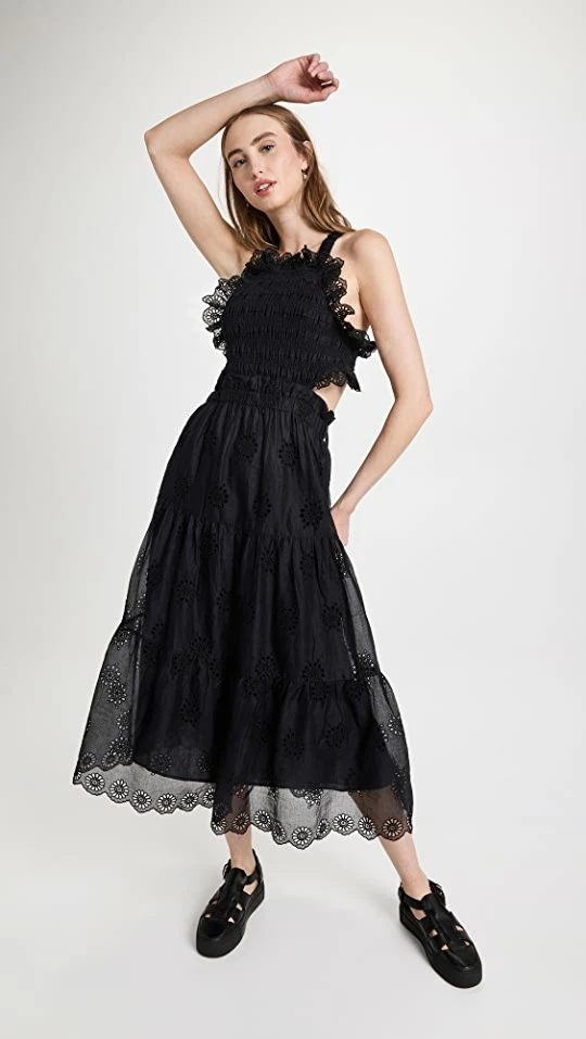 Flash Sale β€οΈ New π― Sea Blaine Eyelet Apron π π Dress Black π π 1 Flash Sale β€οΈ New π― Sea Blaine Eyelet Apron π π Dress Black π π