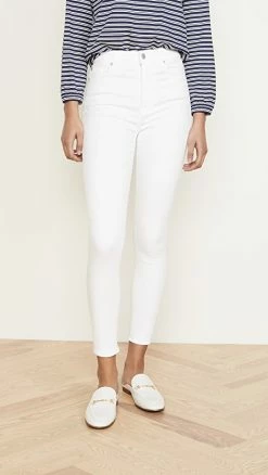 Deals 🌟 Promo ❤️ 7 For All Mankind High Waist Ankle Skinny Slim Illusion White ✨ 👍