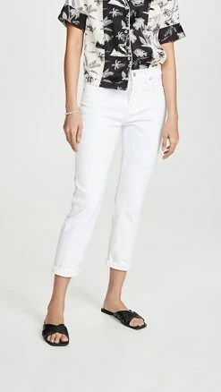Top 10 🔥 New 😀 7 For All Mankind Josefina Boyfriend 👖 👖 Jeans White ⭐ 🛒