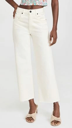 New 🔔 Coupon 🛒 SLVRLAKE Grace Crop Pants White 😉 👍
